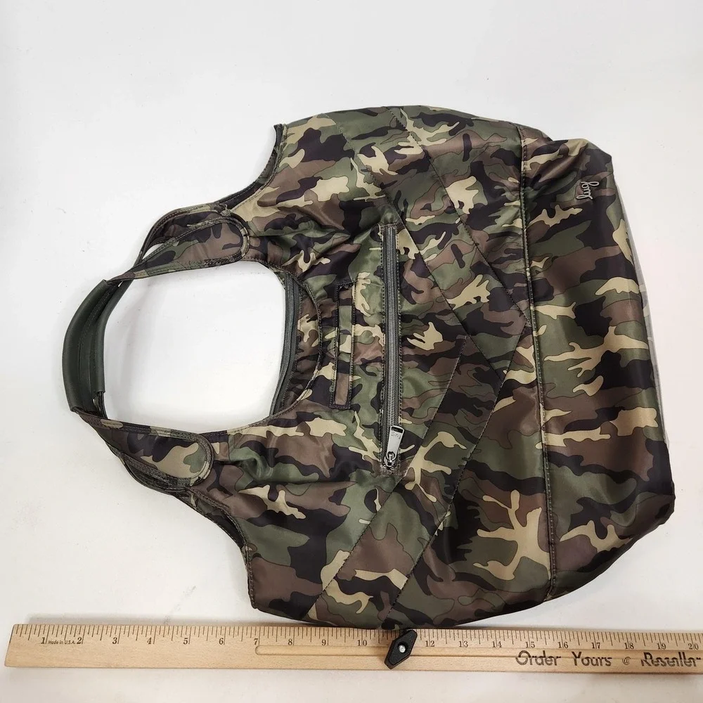 LUG Gondola SE Hobo Bag Womens Large Green Camo Shoulder Travel Purse Zip Top